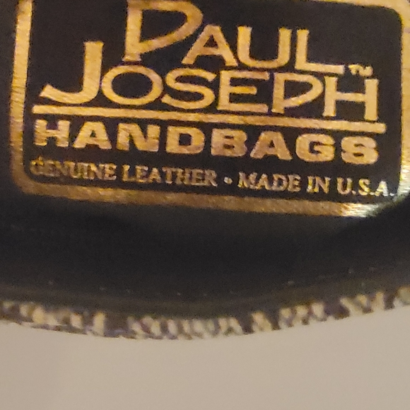 Vintage Genuine Black & Brown Leather handbag by Paul Joseph - Picture 4 of 12